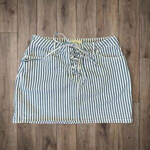 PacSun Blue and White Striped Mini Skirt‎